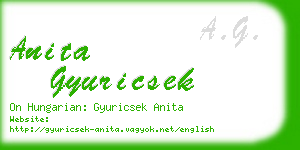 anita gyuricsek business card